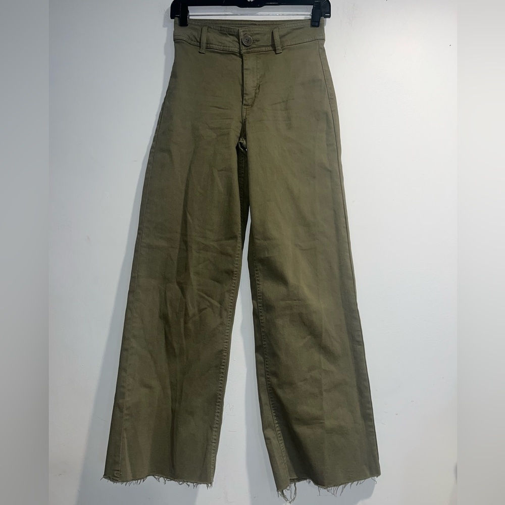 OAT NEW YORK Wide leg raw hem pants